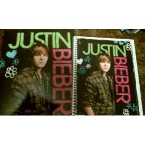  Justin Bieber Spiral Notebook and Folder 