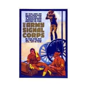  US Army Signal Corps 12x18 Giclee on canvas