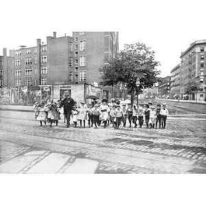  Crossing Guard with Schoolchildren New York City 28x42 