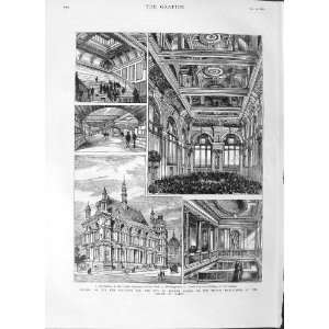  1882 PRINCE WALES LONDON SCHOOL BUILDINGS THEATRE PRINT 
