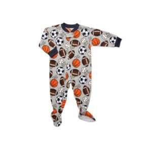   Footed Blanket Sleeper Pajama Gray Sports 2 Toddler (2t) Baby
