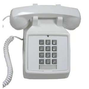   Desk Phone Volume White Tone Dial Single Gong Ringer Electronics