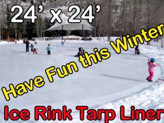 24 x 24 ICE RINK LINER TARP   HEAVY DUTY ICE RINK LINER TARP   100% 