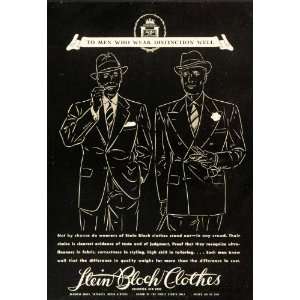 1936 Ad Stein Bloch Clothes Men Coat Stores Fabric Art 