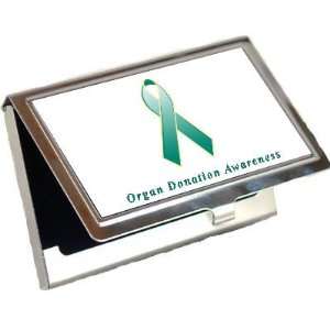 Organ Donation Awareness Ribbon Business Card Holder