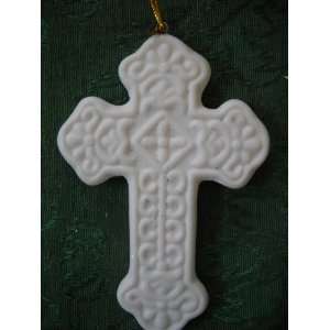  Porcelin Cross Ornament