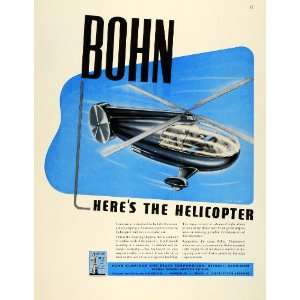  1943 Ad Bohn Aluminum & Brass Corp Detroit MI Helicopter 