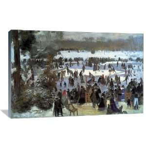  Skating Runners in the Bois de Bologne   Gallery Wrapped 