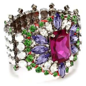   Summer Breeze Multi Color Neon Crystal Flower Bracelet Jewelry