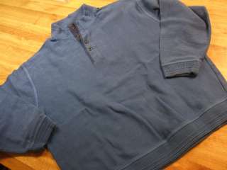 TOMMY BAHAMA Blue Button Neck Sweater Sweatshirt size XL  