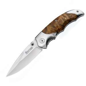  Boker 01MB042 Hawk Wood Handle Plain Folder Knife B 