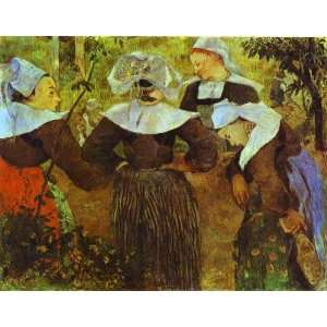  Oil Painting The Four Breton Girls Paul Gauguin Hand 