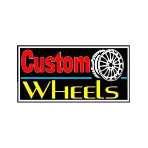 Custom Wheels Backlit Sign 20 x 36