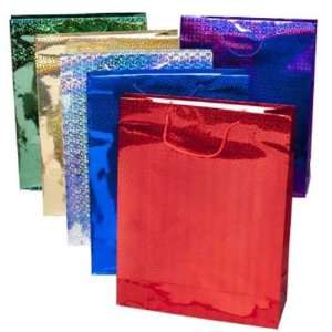   New   Jumbo Holographic Gift Bag Case Pack 72 by DDI