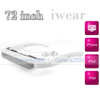 72” Virtual Screen Digital Video Eyewear Iwear Glasses F/ iPhone 