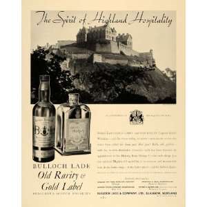  1935 Ad Bulloch Lade Old Rarity Gold Label E Galloway 
