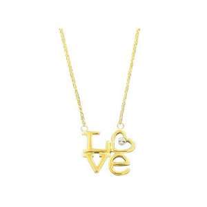  14K Yellow Gold Love Necklace   17 Katarina Jewelry 