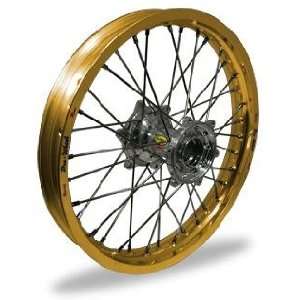  Wheel MX Rear Wheel Set   19x1.85   Gold Rim/Silver Hub 24 51014 HUB 