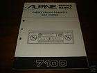 Alpine 7100 Service Manual Cassette Tape