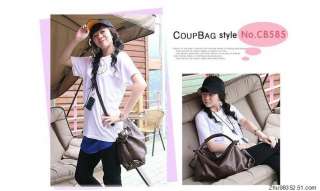 PU#7 Black Korean Style Lady PU Leather Handbag Womens Shoulder Bag 