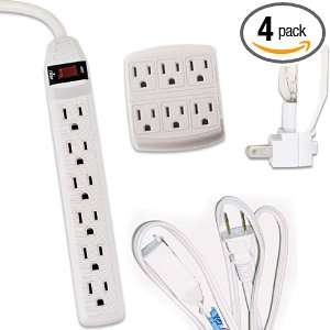 Globe Electric 58110 Combo Pack, Power Strip, Extension Cord, Night 