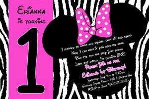   Print Mickey & Minnie Mouse Birthday Invitations   You Print  