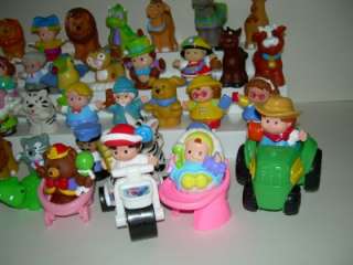 36 Fisher Price Little People, Farm and Zoo Animals, Tractor, Truck 