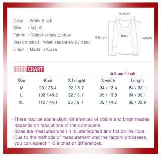KOREA Summer Simple Sleeve Chiffon Mini Dress White M,L,XL  
