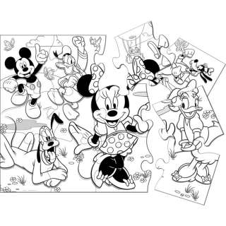 Minnie Mouse Birthday Party Game Activity Jumbo Coloring Floor Puzzle 
