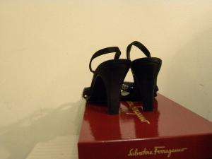 300 Salvatore Ferragamo black beading sandal shoe 7  