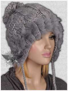   Rabbit Fur Punk Womens Beanie Hat Cap Particular Unique Design  