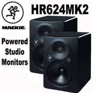  Two Mackie HR624MK2 High Resolution Active Studio Monitors 