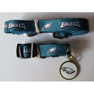 Philadelphia Eagles Dog Pet Set Leash Collar ID Tag XS 