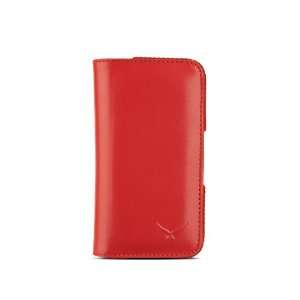  Nicea Book Iphone 4 Leather Purse Case   Red Cell Phones 