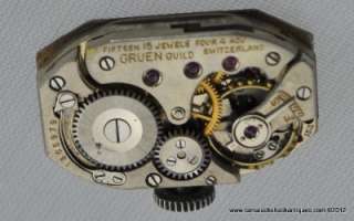 VTG 1920s Gruen Guild 153 Ladies Art Deco Wrist Watch 14K Gold Filled 