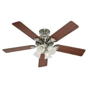 Factory Reconditioned Hunter HR28677 52 in Brushed Nickel Ceiling Fan 
