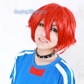 Inazuma Eleven Kiyama Hiroto Short Red Cosplay Wig  