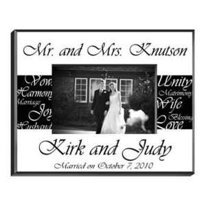  Personalized Mr & Mrs Black and White Wedding Frame
