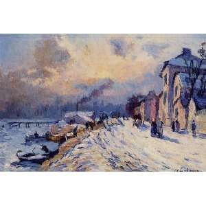     Banks of the Seine, Winter at Herblay 