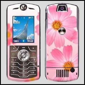  Motorola SLVR L7 Pink Flower Skin 29036 