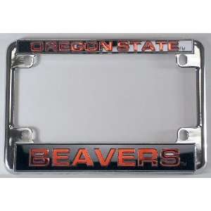   Beavers Chrome Motorcycle RV License Plate Frame