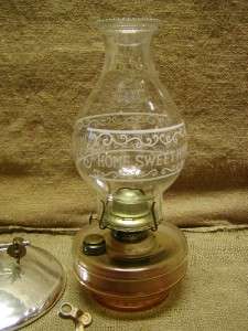 Vintage Iron Sconce & Lantern w Reflector  Antique Old  