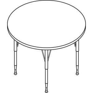 HON Round Activity Table with Long Black/Chrome Legs 36 Diameter 