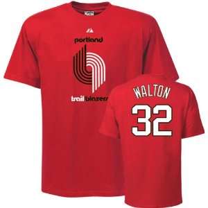  Bill Walton Red Majestic Throwback Player Name and Number 