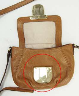 Michael Kors Monogram Luggage Leather Charlton Crossbody Messenger Bag 