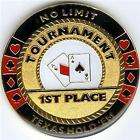 1ST PLACE TOURNAMENT Poker Weight Guard Card Trophy