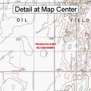  USGS Topographic Quadrangle Map   Weatherford NW, Oklahoma 