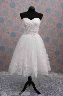 Hot sale short pretty white Wedding bridal Dress lace up sweetheart 