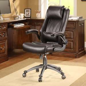  Whalen Flip up Arm Leather Office Chair