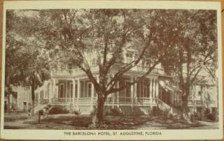 1920 Postcard Barcelona Hotel St Augustine, Florida FL  